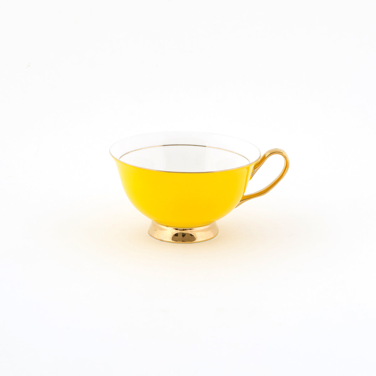 Yellow Teacup and Saucer