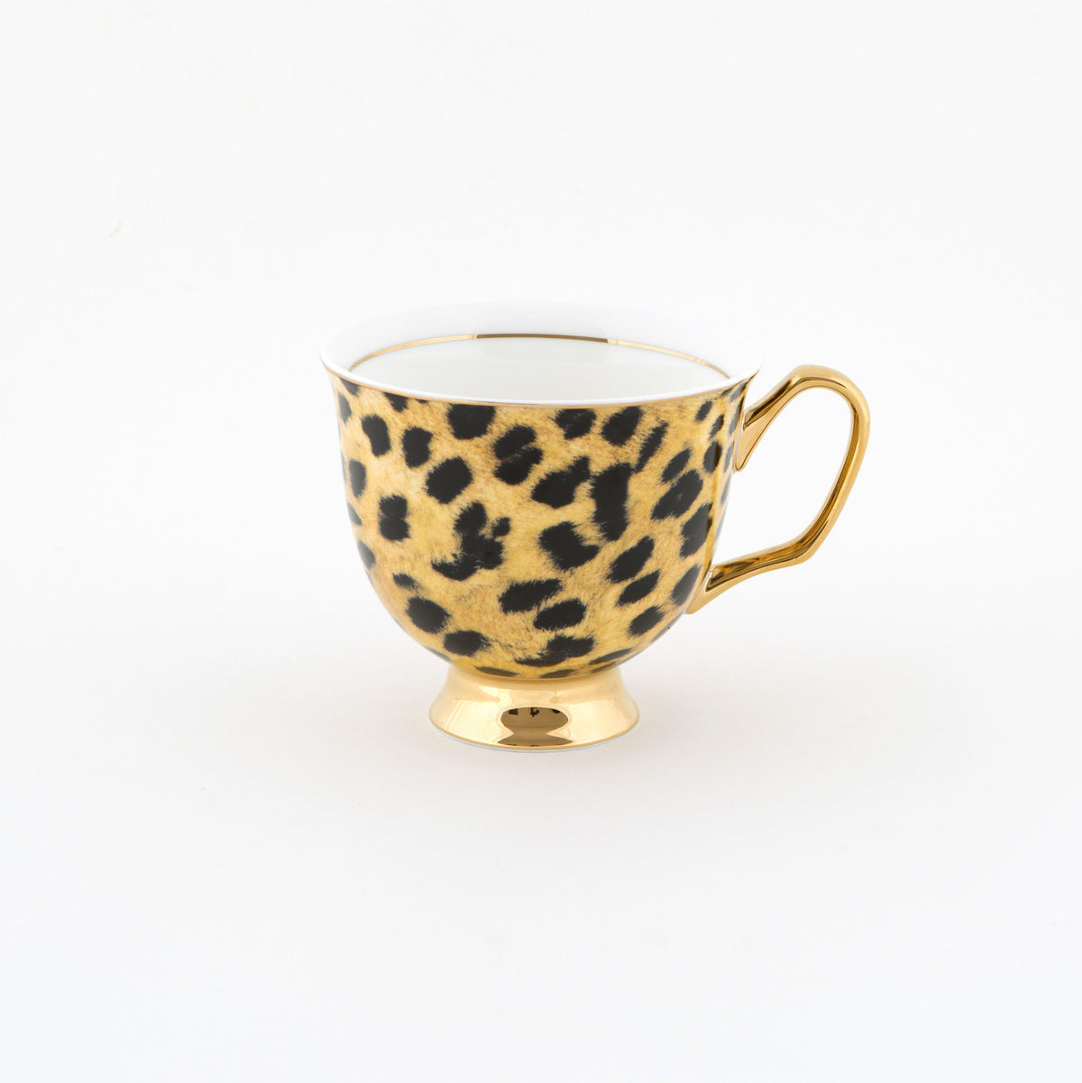 XL Leopard Print Teacup and Saucer