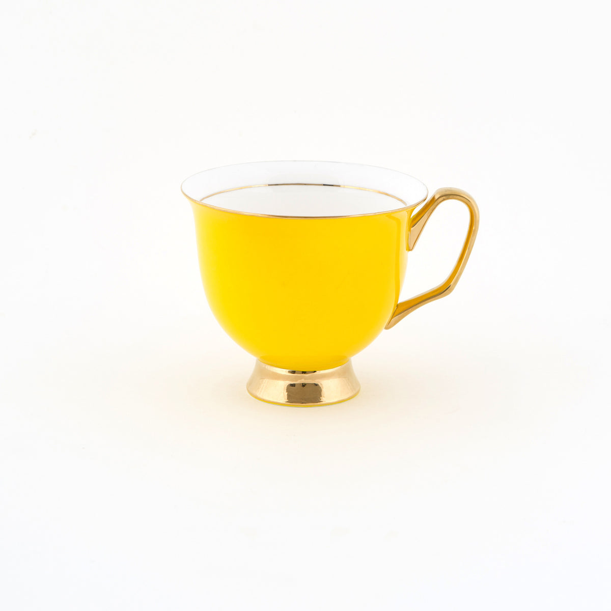 XL Yellow Teacup and Saucer