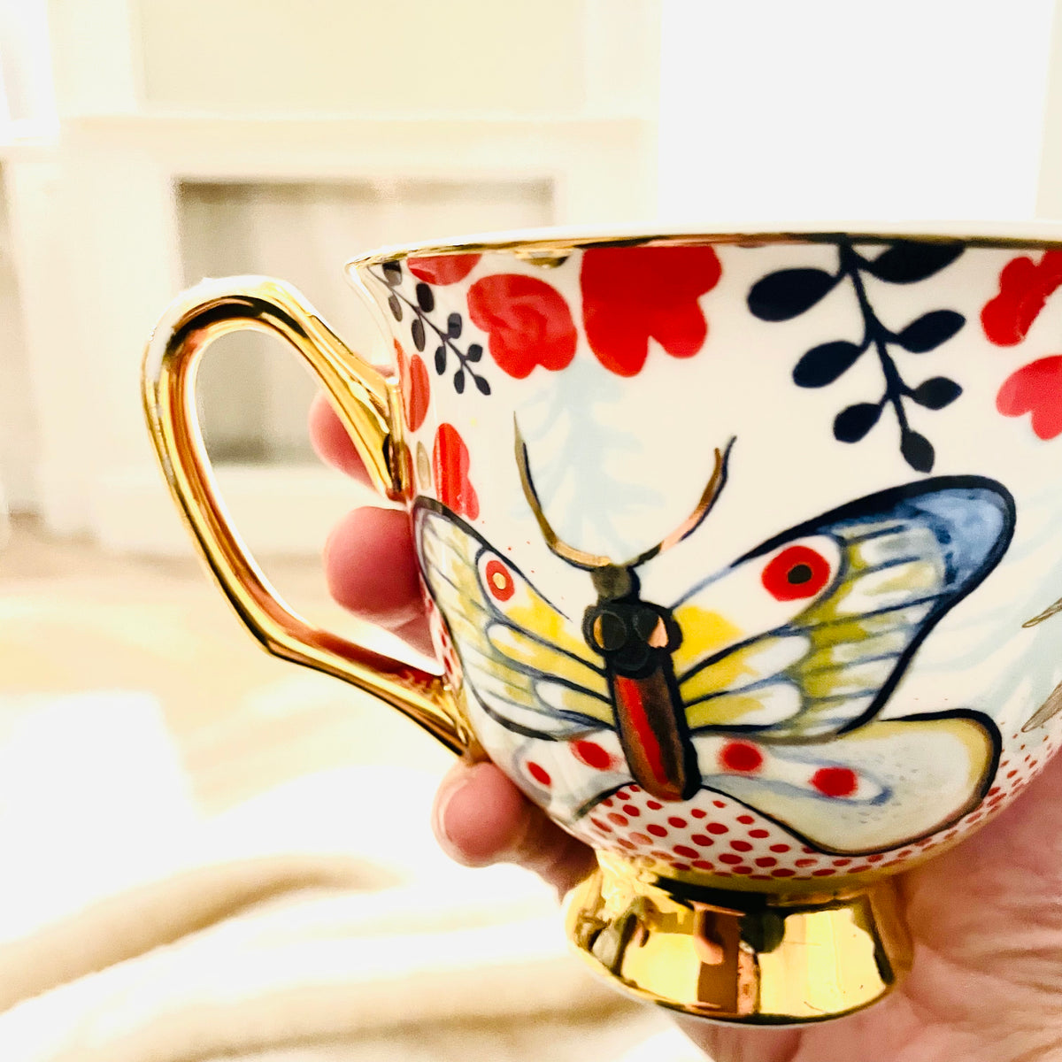 XL Butterfly Teacup and Saucer