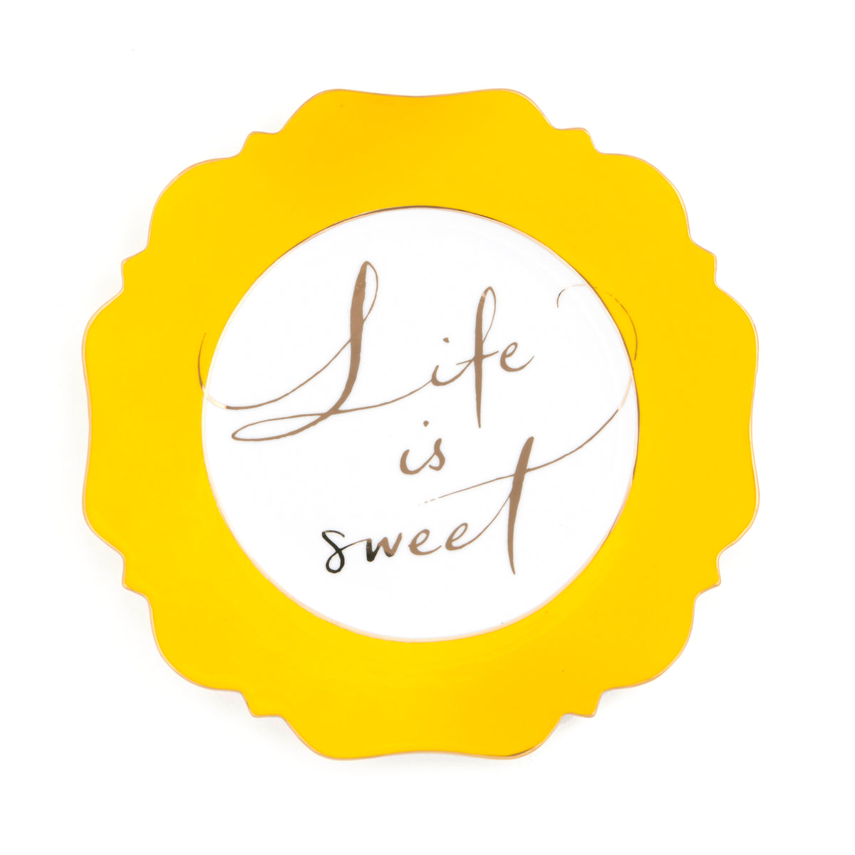 Yellow ‘Life is Sweet’ Side Plate