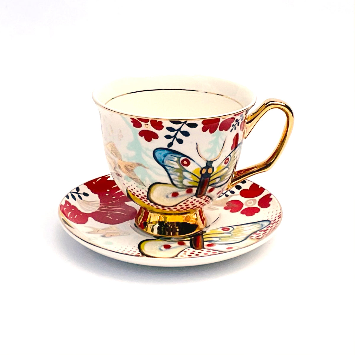 XL Butterfly Teacup and Saucer