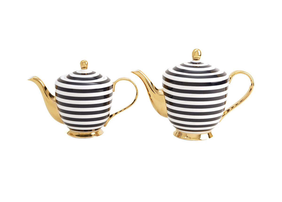 XL Navy Stripe Teapot