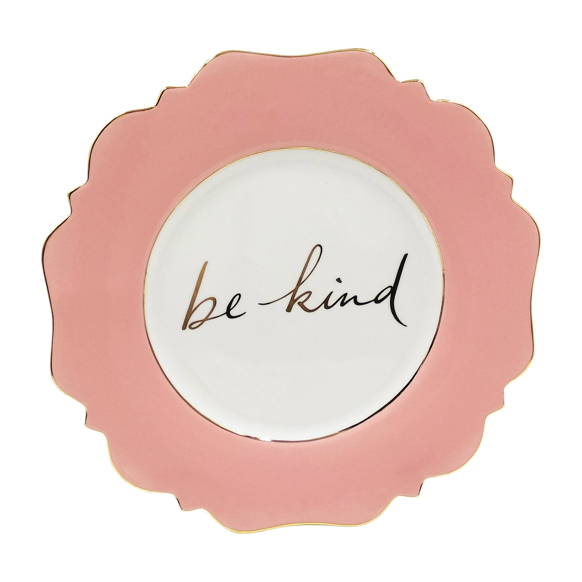 Pale Pink &#39;Be Kind&#39; Side Plate