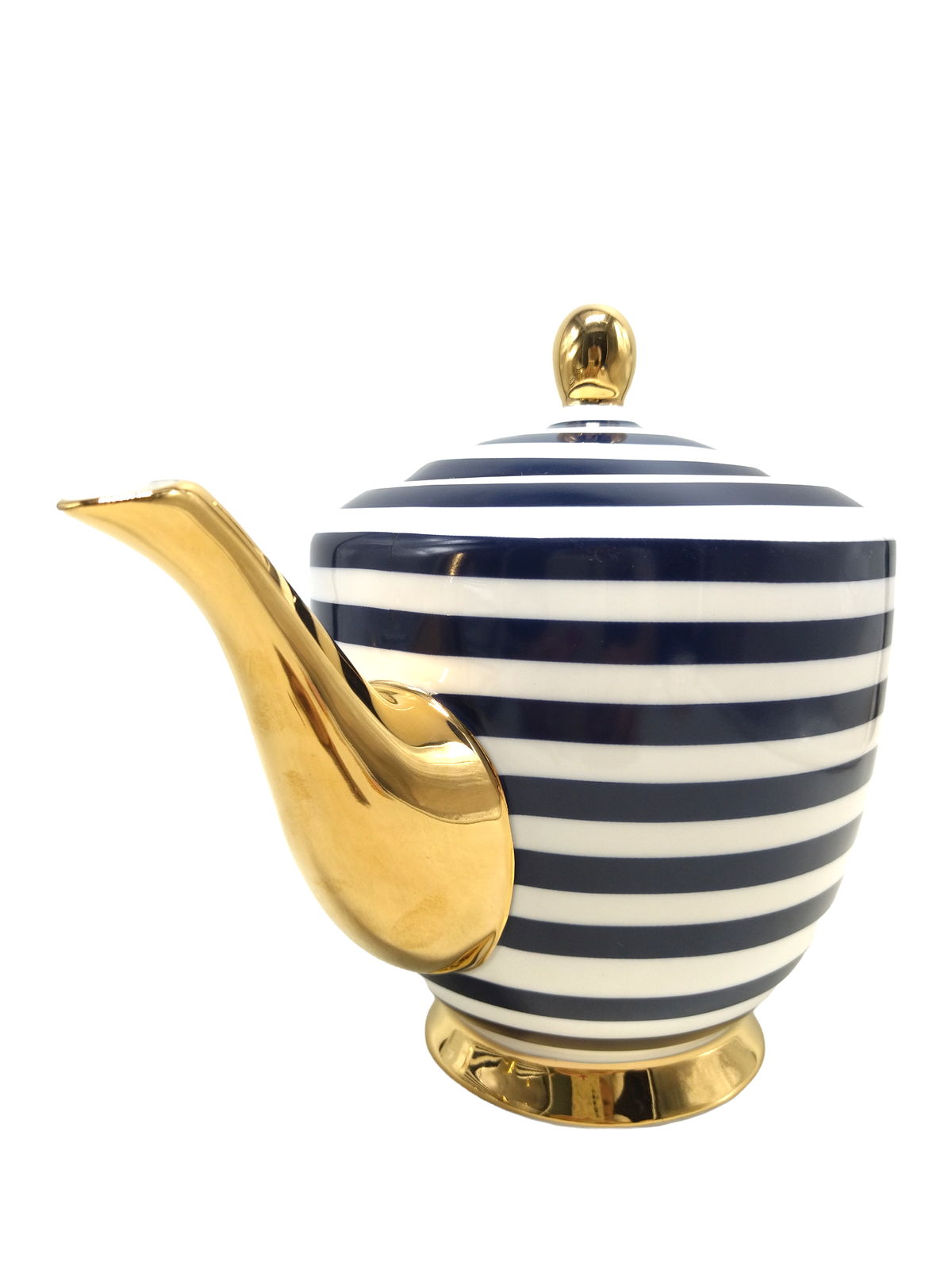 XL Navy Stripe Teapot